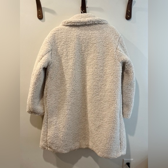 NWT Apparis Anouck Faux Shearling Fur Ivory Jacket 100% Recycled Poly Size Large - Picture 9 of 14